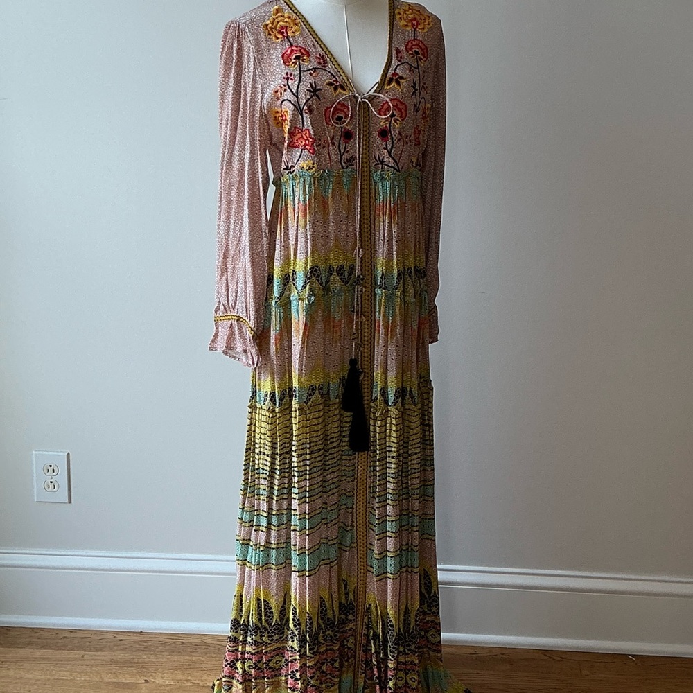 Bhanuni byJyoti Elegant Multicolor Maxi Dress with embroidery & beaded details